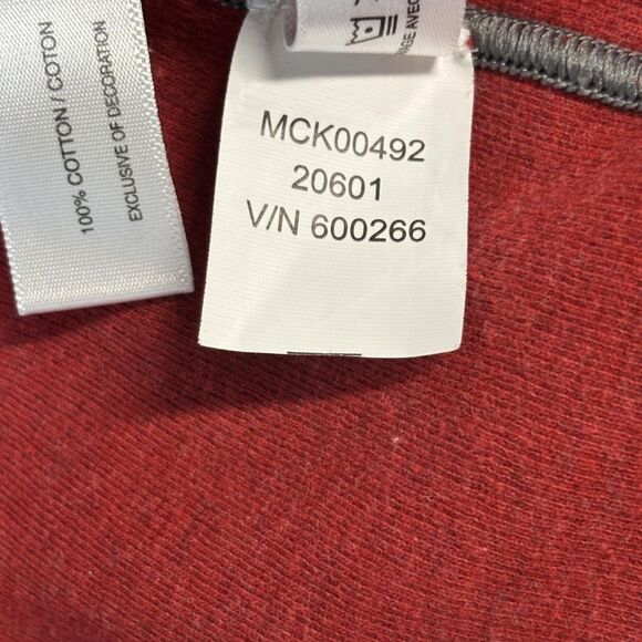 Ole Miss Rebels Sweater Mens Medium Red Football 1/4 Zip Pullover Cutter & Buck - Picture 9 of 9